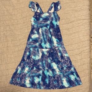 Girls Sleeveless Tie-dye Dress